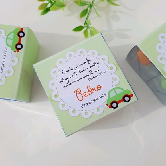 Lembrancinha de Maternidade Sabonete Personalizado Carrinho