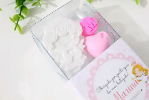 Lembrancinha de Batizado Sabonete Personalizado Anjo
