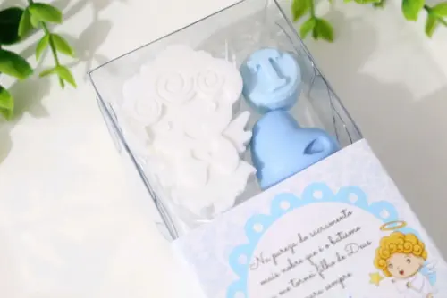 Lembrancinha de Batizado Sabonete Personalizado Anjo