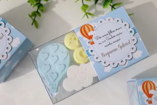 Lembrancinha de Maternidade Sabonete Personalizado Balão
