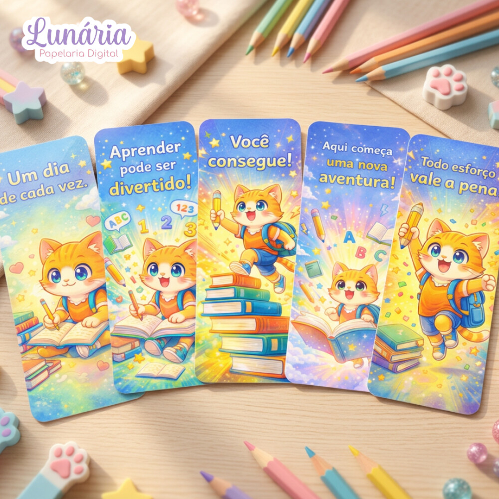 Marcadores de Página Infantil PDF | Volta às Aulas para Imprimi