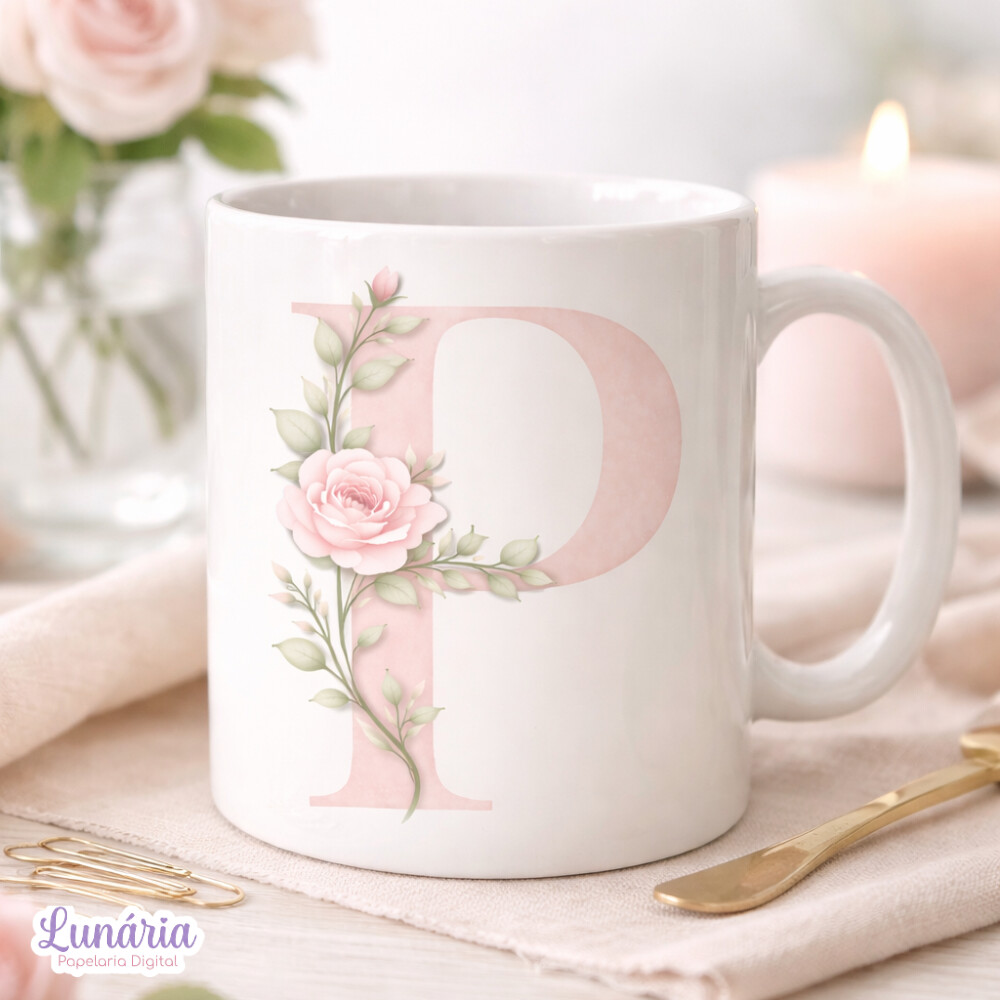 Letras Florais Decoradas para Imprimir | Alfabeto Completo PNG e