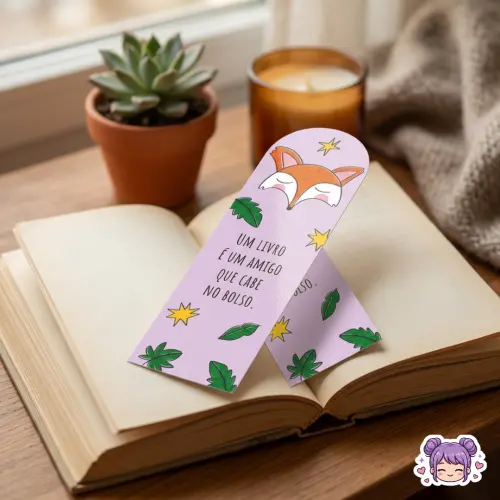 Marcador de Página Infantil para Imprimir PDF | Frases de Leitur