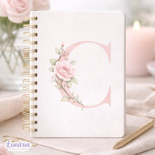 Letras Florais Decoradas para Imprimir | Alfabeto Completo PNG e