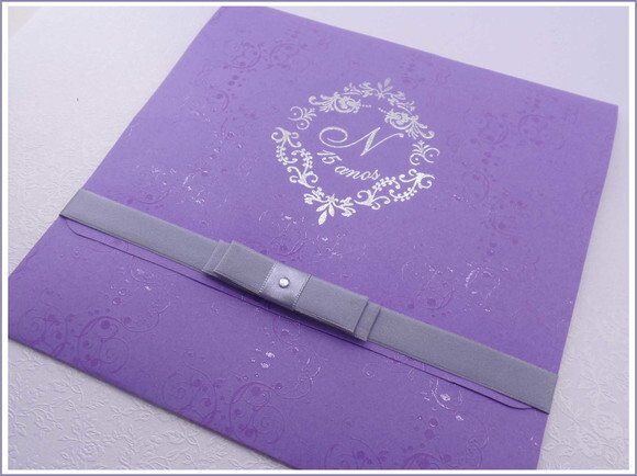 Convite 15 anos Roxo