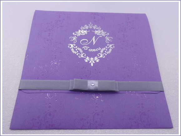 Convite 15 anos Roxo
