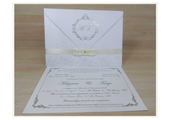 Convite Casamento Tradicional Mod. Alemanha