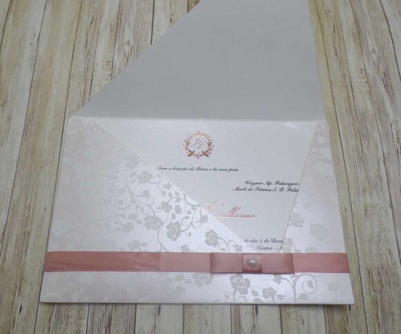 Convite Casamento Tradicional Mod. Dinamarca