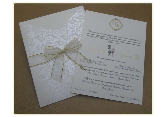 Convite de Casamento Mod. Suécia