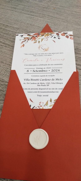Convite de Casamento Outono