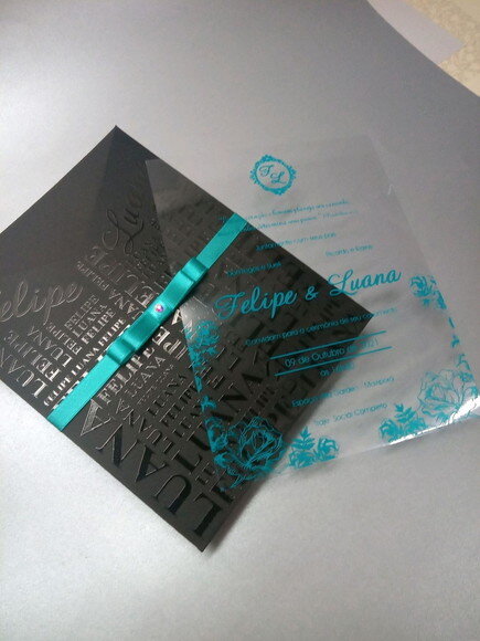 Convite Casamento Acetato Mod. Argentina
