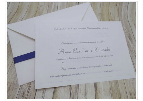 Convite Casamento Tradicional Mod. Alemanha