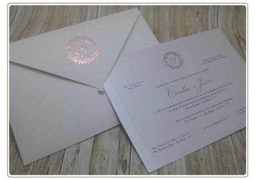 Convite Casamento Tradicional Mod. Alemanha