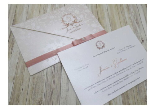 Convite Casamento Tradicional Mod. Dinamarca