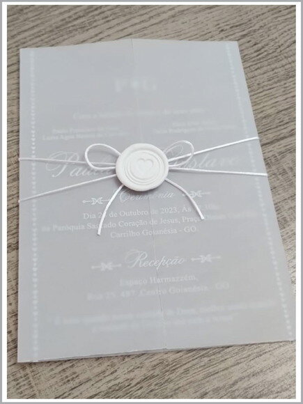 Convite de Casamento em Vegetal Mod. Noruega