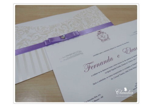 Convite de Casamento Mod. Bélgica