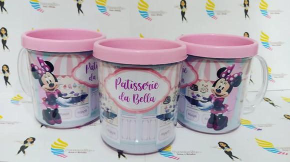 Caneca Acrílica Rosqueavel Minnie Confeiteira