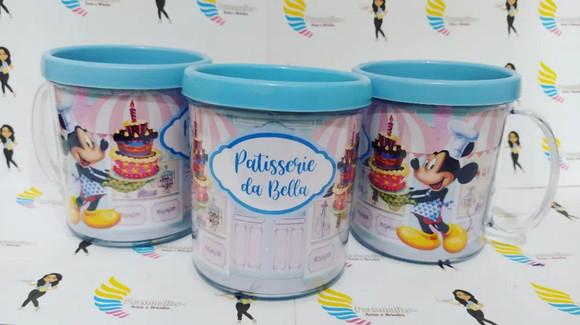 Caneca Acrílica Rosqueavel Minnie Confeiteira