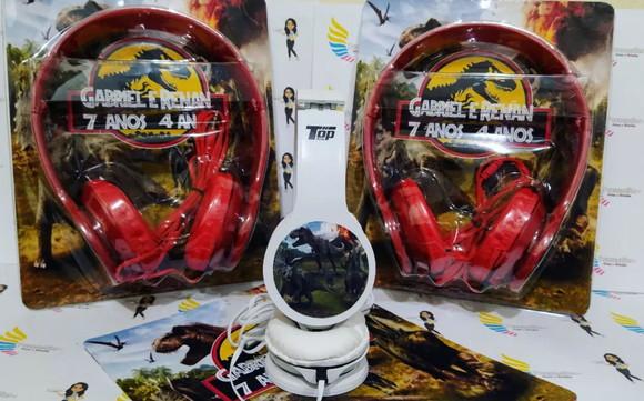 Headfone Personalizado Jurassic Park