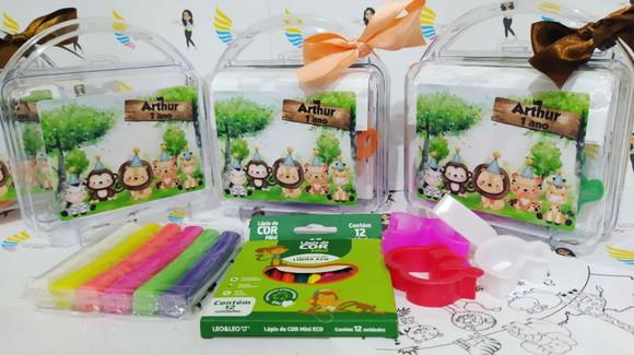 Kit Diversão na Maleta Acrílica Safari Baby