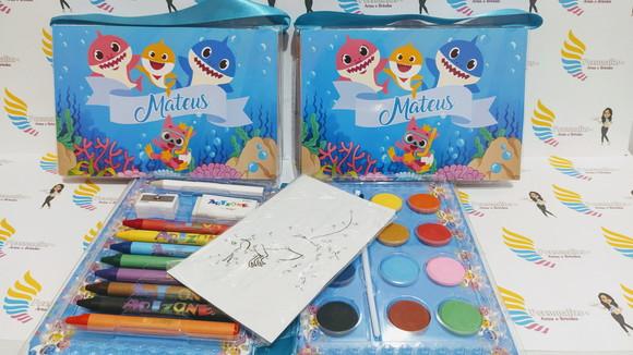 Kit Pintura estojo de colorir Baby Shark