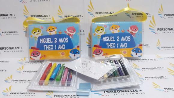 Kit Pintura estojo de colorir Baby Shark