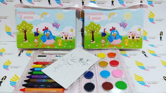 Kit Pintura Estojo de Colorir Galinha Pintadinha