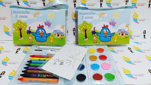Kit Pintura Estojo de Colorir Galinha Pintadinha