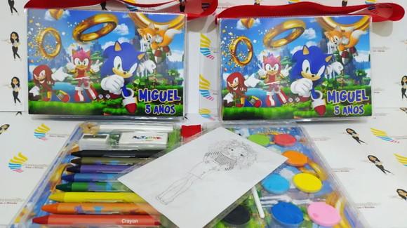 Kit Pintura Estojo de Colorir Sonic