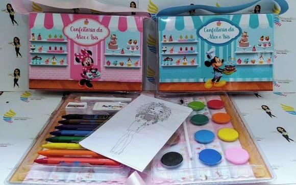 Kit Pintura/ Estojo de Colorir Minnie Confeiteira