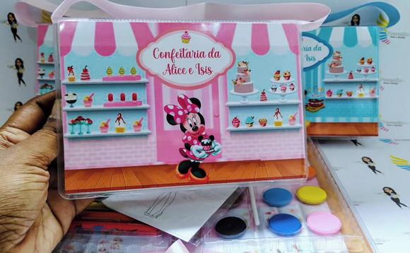 Kit Pintura/ Estojo de Colorir Minnie Confeiteira