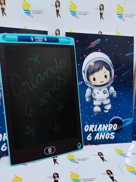 Lousa Tablet Mágico Personalizada Astronauta