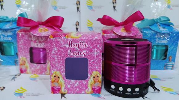 Mini Caixa de Som Bluetooth Barbie