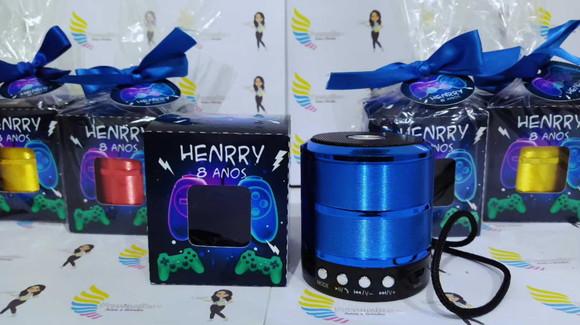 Mini Caixa de Som Bluetooth Tema Gamer