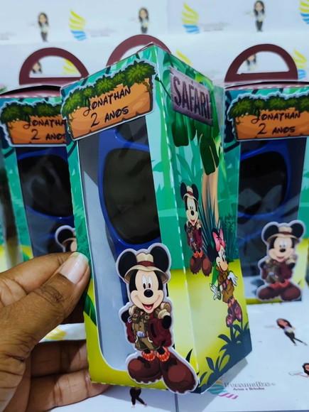 Óculos de Sol na Caixa Personalizada - Mickey Safari