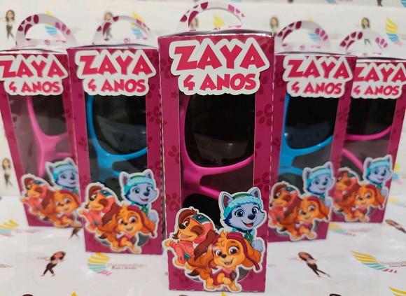 Óculos de Sol na Caixa Personalizada - Patrulha Canina Rosa