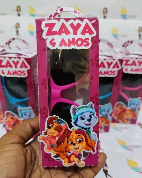 Óculos de Sol na Caixa Personalizada - Patrulha Canina Rosa