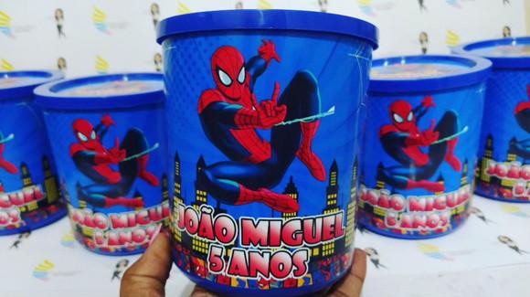 Pote Tipo Ninho Personalizado Homem Aranha