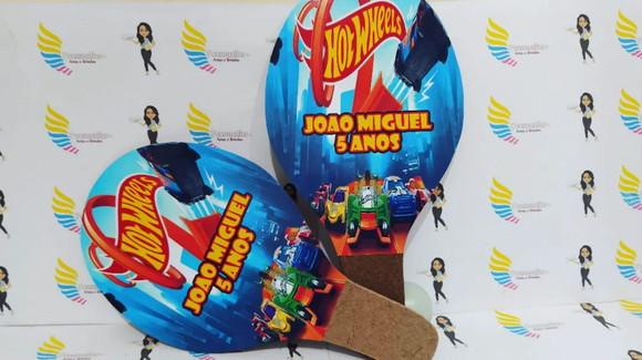 Raquete Personalizada Hot Wheels