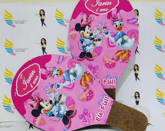 Raquete Personalizada Minnie Confeiteira