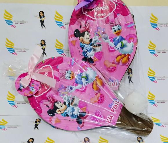 Raquete Personalizada Minnie Confeiteira