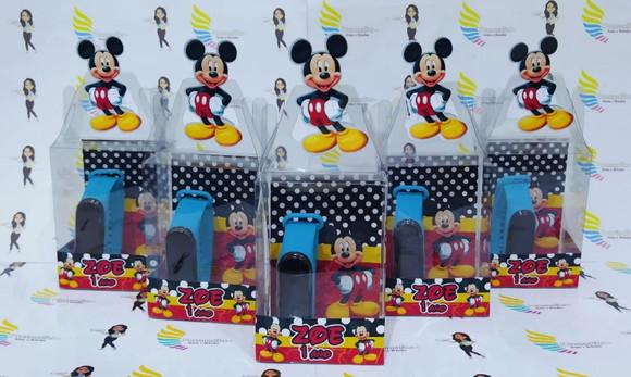 Relógio na Caixinha de Acetato Lembrançinhas Mickey