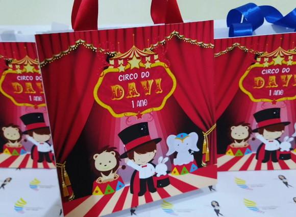 Sacolinha Personalizada Circo Vintage