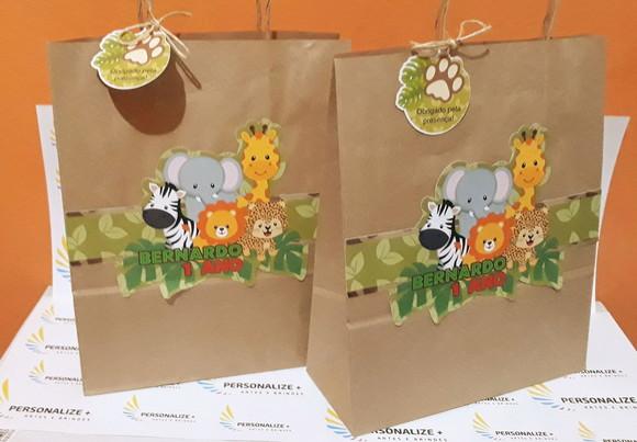 Sacola Kraft Personalizada Safari