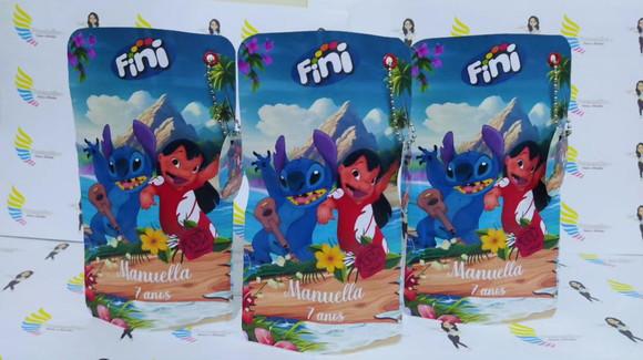 Saquinho Metalizado Zip Lock Lilo e Stitch