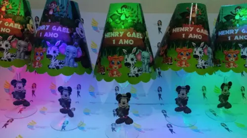Abajur Personalizado Safari Mickey