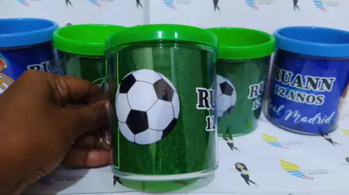 Caneca Acrílica Rosqueável Futebol