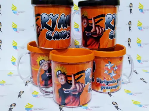 Caneca Acrílica Rosqueável Naruto