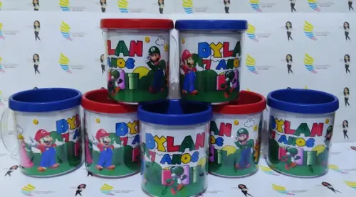 Caneca Acrílica Rosqueável Super Mario Bros