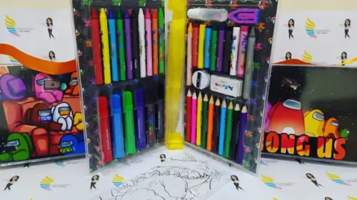 Estojo de Colorir 48 Peças Among Us